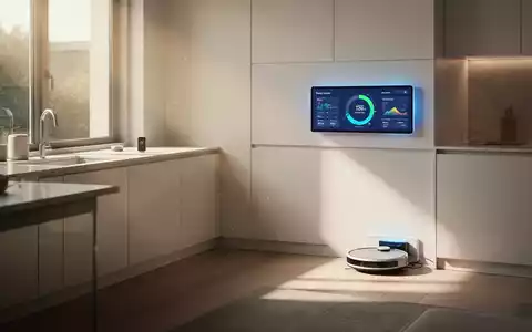 Ein modernes, minimalistisches Wohnzimmer mit integrierten Smart-Home-Geräten, das Effizienz und Ruhe ausstrahlt. - Foto: über boerse-global.de