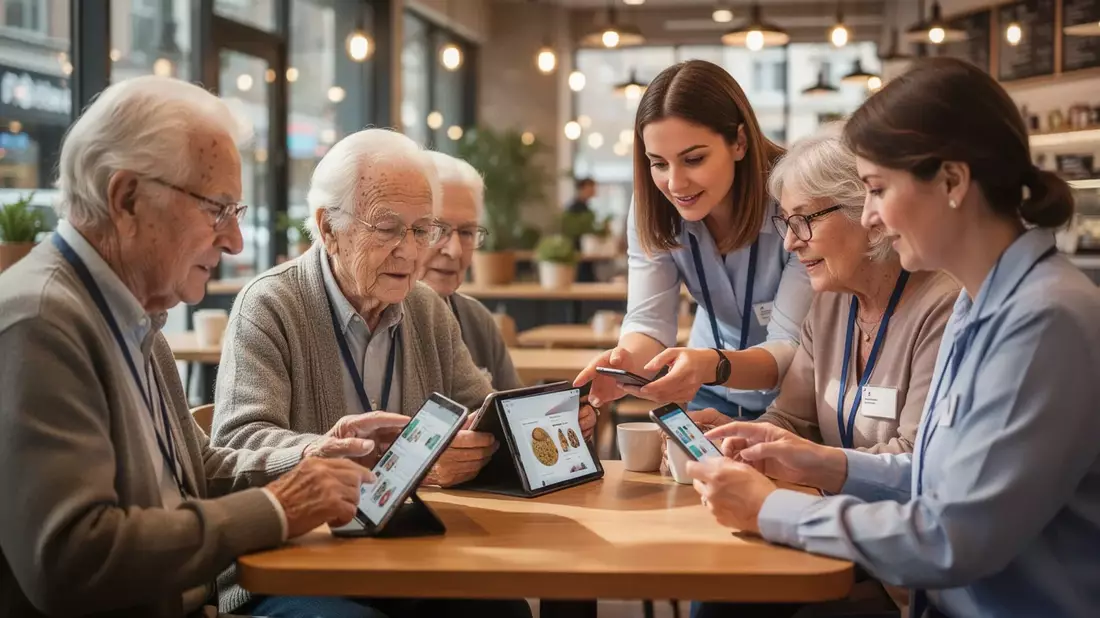 Digitalcafés für Senioren: Städte fördern digitale Teilhabe ab 60