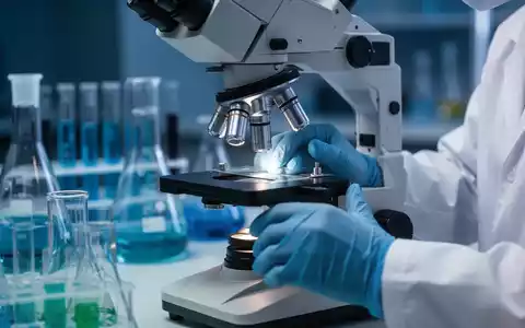 Nahaufnahme der Hände eines Wissenschaftlers, der mit Laborgeräten arbeitet, mit unscharfen Reagenzgläsern im Hintergrund. - Foto: über boerse-global.de