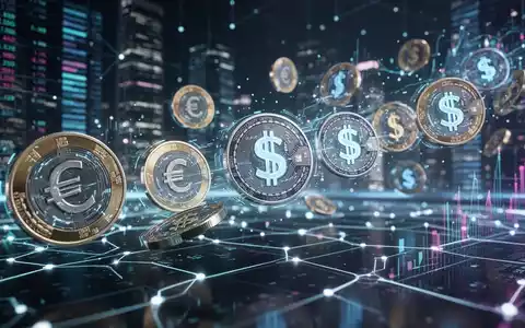 Digitale Euro- und Dollar-Symbole bewegen sich durch ein leuchtendes, vernetztes Finanznetzwerk, das globale Fintech und Regulierung symbolisiert. - Foto: über boerse-global.de