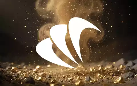 Eine goldene Staubwolke wirbelt nach unten und symbolisiert einen Wertverlust im Bergbausektor. - Foto: über boerse-global.de