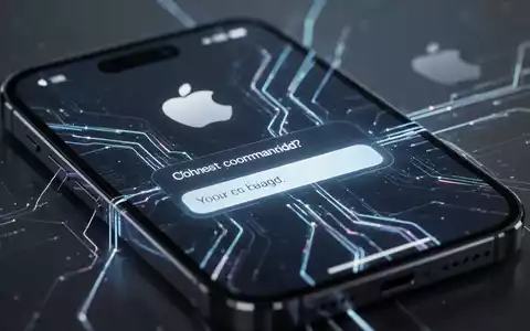 Smartphone-Bildschirm mit Textbefehlen und leuchtenden Linien, Symbol für KI-gesteuerte Abkürzungen und Automatisierung. - Foto: über boerse-global.de