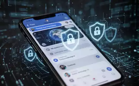 Nahaufnahme eines Smartphone-Bildschirms mit einer sicheren Messaging-App-Oberfläche und digitalen Sicherheitssymbolen. - Foto: über boerse-global.de