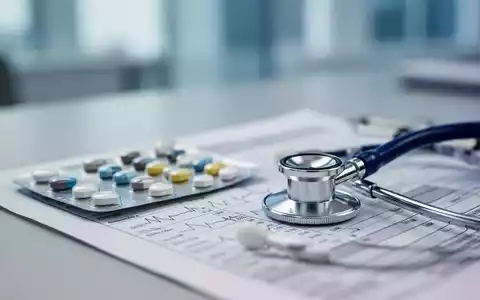 Nahaufnahme einer verschwommenen Medikamentenpackung mit einem Stethoskop und einer Patientenakte im Vordergrund. - Foto: über boerse-global.de