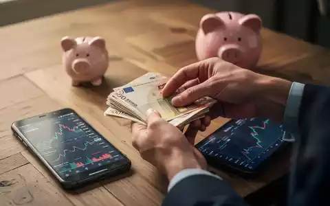 Hände zählen Euro-Banknoten, daneben ein Smartphone mit Finanzdiagrammen und ein Sparschwein. Symbolisiert Sparneigung und Konsumverhalten. - Foto: über boerse-global.de