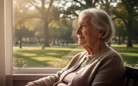 Eine ältere Person genießt helles, natürliches Tageslicht, das durch ein Fenster fällt oder sie im Freien umgibt. - Foto: über boerse-global.de