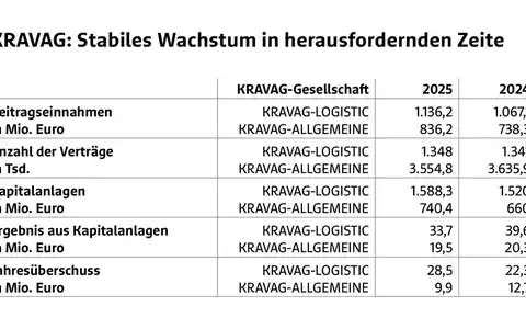 Stabiles Wachstum in herausfordernden Zeiten: KRAVAG setzt auf Branchennähe und Prävention - Foto: presseportal.de