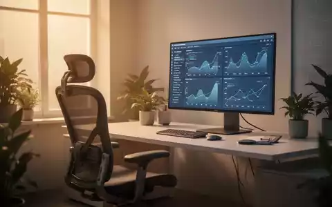 Ein moderner, ergonomischer Büroarbeitsplatz mit Monitor, Tastatur und einer Pflanze, beleuchtet von warmem Fensterlicht. - Foto: über boerse-global.de