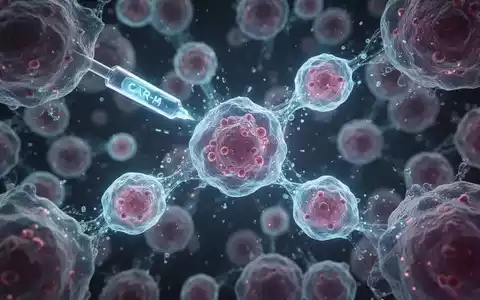 Mikroskopische Darstellung von CAR-T-Zellen, die mit Autoimmunzellen interagieren, mit biolumineszierendem Leuchten. Wissenschaftliche Forschung, Zelltherapie. - Foto: über boerse-global.de