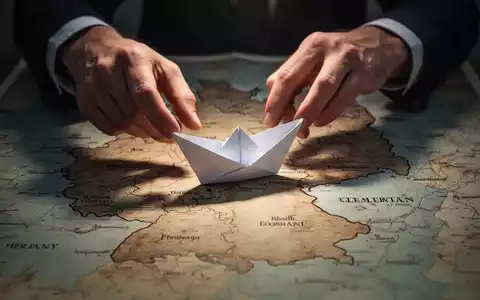 Hände legen ein Origami-Boot auf eine Karte Deutschlands, das die Verteilung von Vermögen und Entscheidungen symbolisiert. - Foto: über boerse-global.de