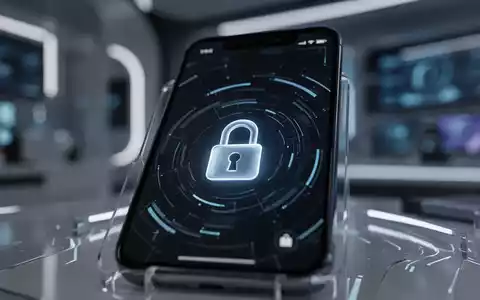 Nahaufnahme eines Smartphone-Bildschirms mit einer stilisierten Sperrbildschirm-Oberfläche und einem schimmernden Vorhängeschloss-Symbol. - Foto: über boerse-global.de