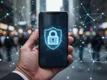 Eine Hand hält ein Smartphone mit einem Schloss-Symbol, das mobile Sicherheit und Schutz vor Betrug darstellt. - Foto: über boerse-global.de
