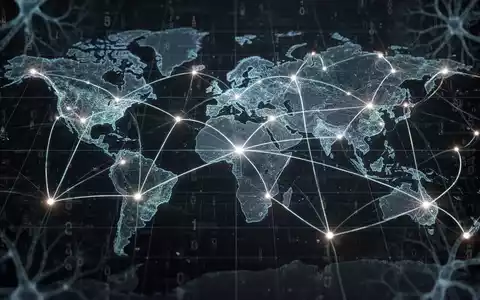 Glühendes digitales Netzwerkgitter mit Binärcode und abstrakten KI-Mustern, das globale Cybersicherheitsbedrohungen und -intelligenz darstellt. - Foto: über boerse-global.de