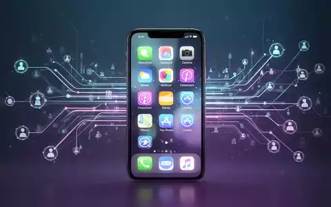 Smartphone-Bildschirm mit App-Symbolen und abstrakten Linien, die Finanzdaten zu externen Systemen symbolisieren, für neue Abrechnungsoptionen. - Foto: über boerse-global.de