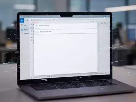 Nahaufnahme eines Laptop-Bildschirms mit leerem Outlook-Antwortfenster, das einen Softwarefehler symbolisiert. - Foto: über boerse-global.de