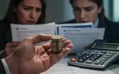 Eine Hand hält einen kleinen Stapel Euro-Münzen, im Hintergrund unscharf eine Person, die Dokumente oder einen Taschenrechner betrachtet. - Foto: über boerse-global.de