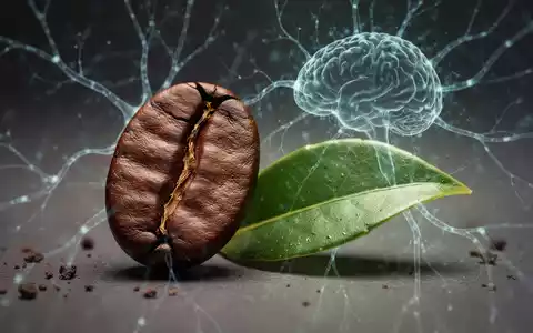 Kaffee- und Teeblätter mit stilisierten neuronalen Pfaden im Hintergrund, die kognitive Funktionen und Aufmerksamkeit symbolisieren. - Foto: über boerse-global.de