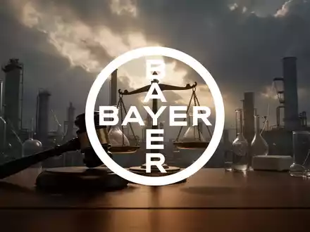 Ein Schattenbild eines Gerichtsgebäudes mit durchbrechendem Licht, das eine rechtliche Entscheidung und Erleichterung in der Chemie- oder Pharmaindustrie darstellt. - Foto: über boerse-global.de