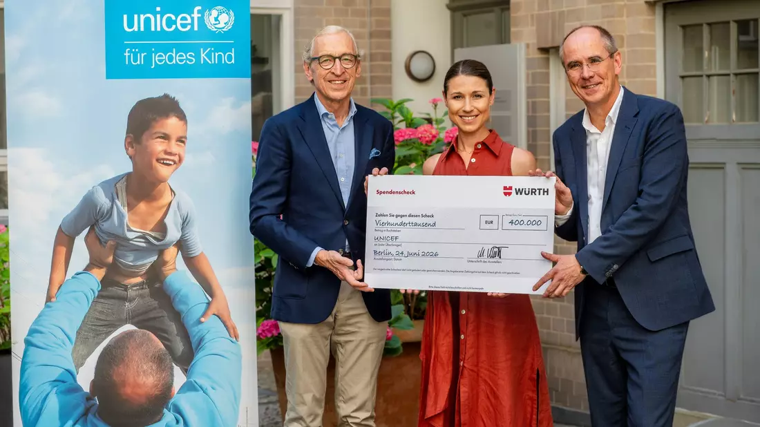 Würth-Gruppe fördert UNICEF-Programm mit 400.000 Euro
