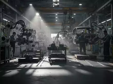 Eine Fabrikhalle eines Automobilzulieferers, in der eine angespannte Stimmung vor einem drohenden Arbeitskampf herrscht. - Foto: über boerse-global.de