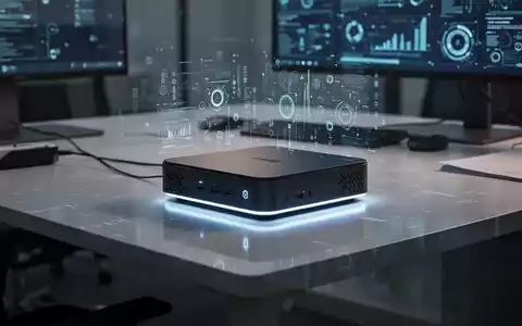 Ein kompakter Mini-PC steht auf einem modernen Schreibtisch, mit unscharfem Bürohintergrund. - Foto: über boerse-global.de