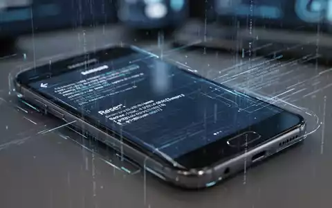 Smartphone-Display mit technischen Daten und dezenten digitalen Elementen, die auf Daten und einen Werksreset hindeuten. - Foto: über boerse-global.de