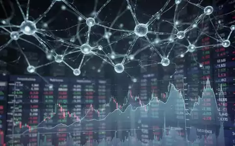 Abstrakte Darstellung eines KI-Neuronalen Netzes mit leuchtenden Verbindungen, überlagert von schwachen Finanzcharts und Aktientickern. - Foto: über boerse-global.de