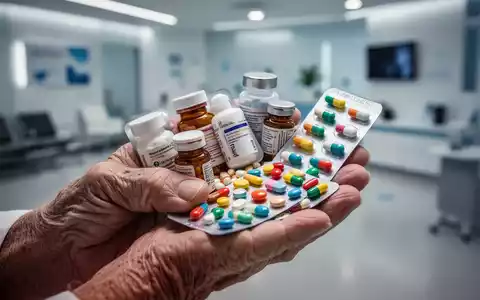 Eine Nahaufnahme der Hand einer älteren Person, die verschiedene Medikamentenflaschen und Blisterpackungen hält. - Foto: über boerse-global.de