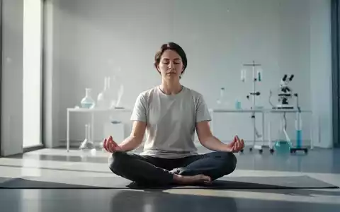 Eine Person sitzt in meditativer Pose in einem ruhigen Raum, der Gelassenheit und Achtsamkeit bei chronischen Krankheiten symbolisiert. - Foto: über boerse-global.de