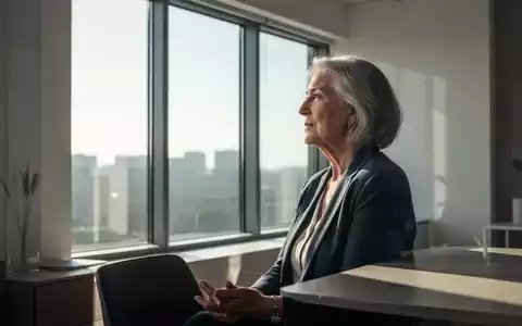 Eine ältere Person schaut gedankenverloren aus einem großen Fenster, das von hellem Tageslicht durchflutet wird. - Foto: über boerse-global.de