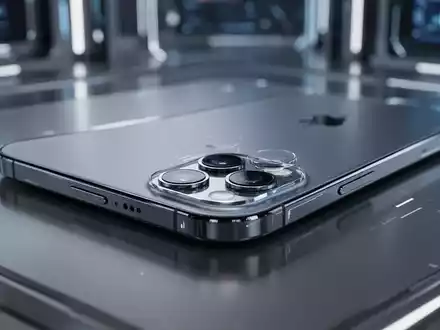 Nahaufnahme eines futuristischen Smartphones mit großem, neu gestaltetem Kameramodul, das fortschrittliche Technologie betont. - Foto: über boerse-global.de