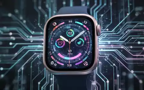 Nahaufnahme einer Apple Watch Ultra 3 mit futuristischem watchOS-Interface, KI- und Gesundheitsdaten, vor technischem Hintergrund. - Foto: über boerse-global.de