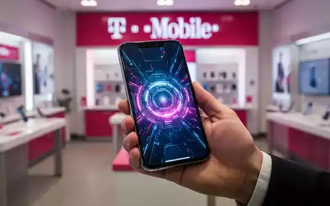 Eine Hand hält ein modernes Smartphone mit leuchtendem Bildschirm in einem T-Mobile Store. Das Telefon stellt das iPhone 17 Pro dar. - Foto: über boerse-global.de