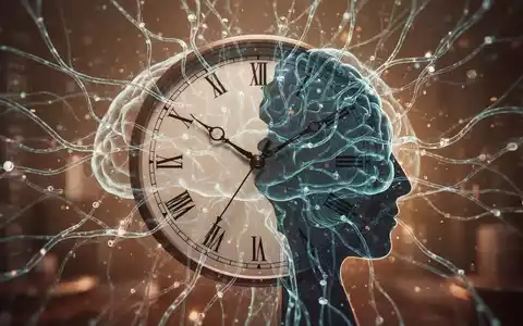Abstrakte Darstellung einer Uhr, die mit neuronalen Netzen und einer Gehirnsilhouette verschmilzt, symbolisiert Produktivität und Chronoworking. - Foto: über boerse-global.de