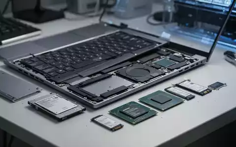 Framework Laptop 13 Pro geöffnet auf einer Werkbank, modulare SSD und CPU sichtbar, symbolisiert Upgrades und Komponentenwechsel. - Foto: über boerse-global.de