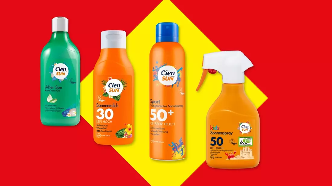 Heiße Tage, kühle Preise: Lidl macht Sonnenschutz dauerhaft günstiger / Ausgezeichneter Schutz lohnt sich: Cien Sun Sonnenspray Kids Testsieger bei Stiftung Warentest - Bild: presseportal.de