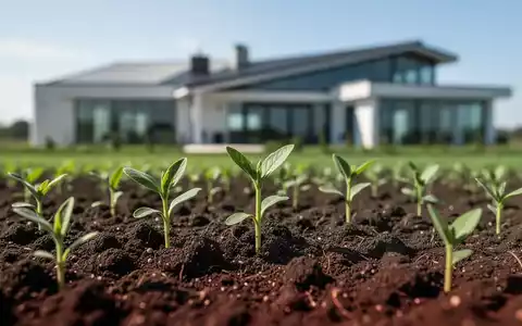 Fruchtbarer Ackerboden mit jungen grünen Pflanzen, symbolisch für Kohlenstoffbindung und nachhaltige Landwirtschaft. - Foto: über boerse-global.de