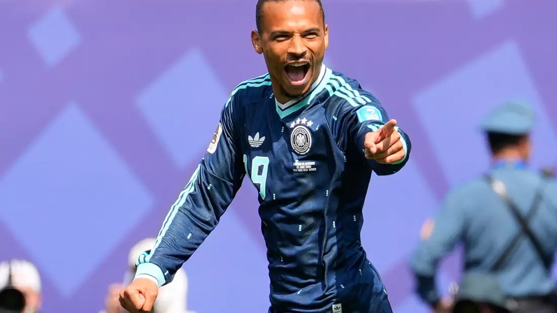 Der einzige deutsche Glücksmoment. Leroy Sané jubelt nach seinem ersten Turniertor überhaupt.   - Bild: Yuki Iwamura/AP/dpa