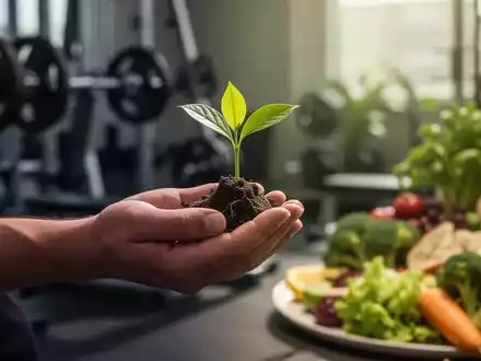 Eine Hand hält einen kleinen grünen Pflanzenspross, der natürliches Wachstum und Gesundheit symbolisiert, mit verschwommenem Hintergrund. - Foto: über boerse-global.de
