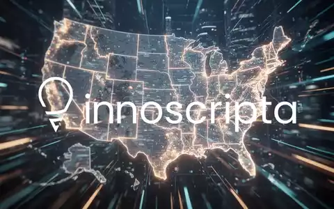 Eine dynamische, abstrakte Szene, die globale Geschäftsexpansion und Innovation mit einer subtilen USA-Karte symbolisiert. - Foto: über boerse-global.de