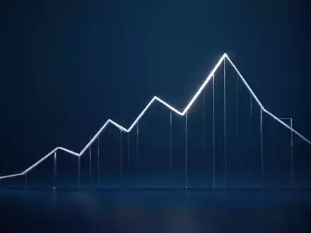 Eine minimalistische, abstrakte Darstellung einer aufsteigenden Finanzchartlinie, die einen Höhepunkt erreicht. - Foto: über boerse-global.de