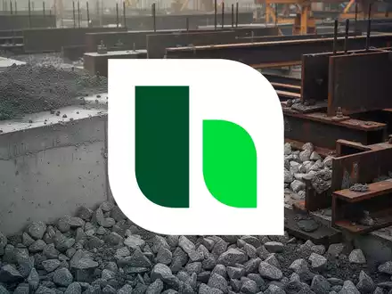 Abstrakte Darstellung der Baustoffindustrie mit Texturen von Beton, Kies und Stahl. Die Stimmung ist stabil und industriell. - Foto: über boerse-global.de