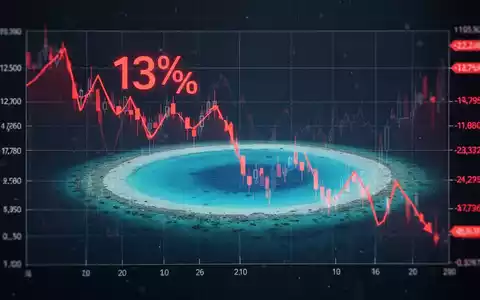 Ein fallender Börsenkurs von Blue Lagoon Resources, der einen Verlust von 13 Prozent zeigt. - Foto: über boerse-global.de