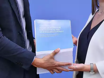 Vorstellung des Gutachtens zu einer möglichen Verfassungswidrigkeit der AfD am 25.06.2026 - Foto: via dts Nachrichtenagentur