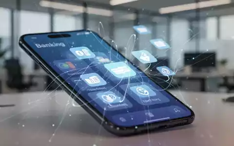 Nahaufnahme eines Smartphones mit einer Banking-App-Oberfläche und digitalen Zahlungssymbolen, die Konnektivität und Datenfluss darstellen. - Foto: über boerse-global.de