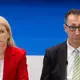 Müssen sich nun um die Probleme von Stuttgart 21 kümmern: Bahnchefin Evelyn Palla und Baden-Württembergs Ministerpräsident Cem Özdemir (Grüne). - Bild: Christoph Schmidt/dpa