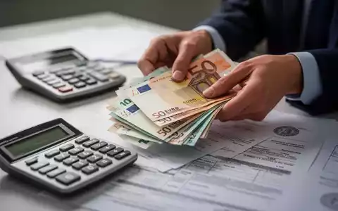 Eine Person zählt Euro-Banknoten, umgeben von einem Taschenrechner und Dokumenten, die finanzielle Anpassungen symbolisieren. - Foto: über boerse-global.de
