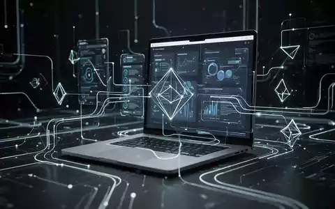 Abstrakte digitale Oberfläche mit leuchtenden Linien und geometrischen Formen, die Software-Tools und Systemoptimierung darstellt. - Foto: über boerse-global.de