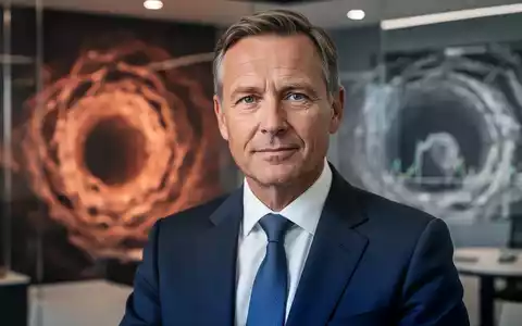 Porträt eines selbstbewussten Managers (Bjorn Meyer) in einem modernen Büro, das Führung und Unternehmensstrategie symbolisiert. - Foto: über boerse-global.de
