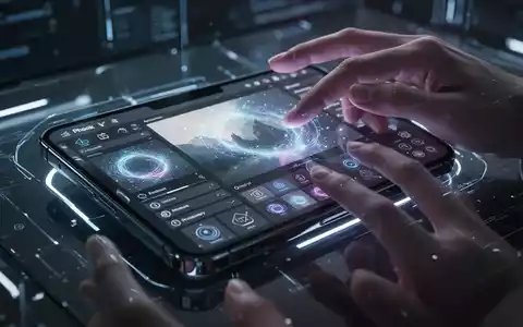 Ein futuristisches Smartphone zeigt eine KI-gesteuerte Fotobearbeitungsoberfläche mit generativen Funktionen. - Foto: über boerse-global.de